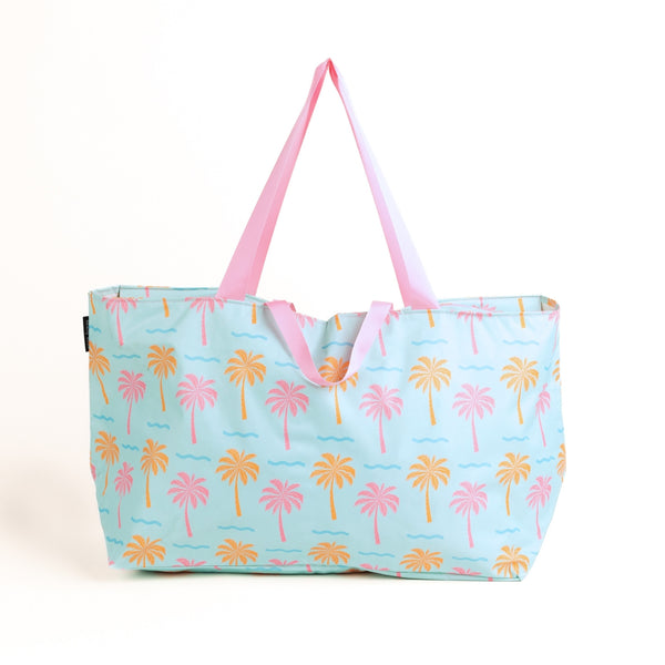 Water-Resistant Extra-Large Beach Bag with Zipper - Palm Springs ...